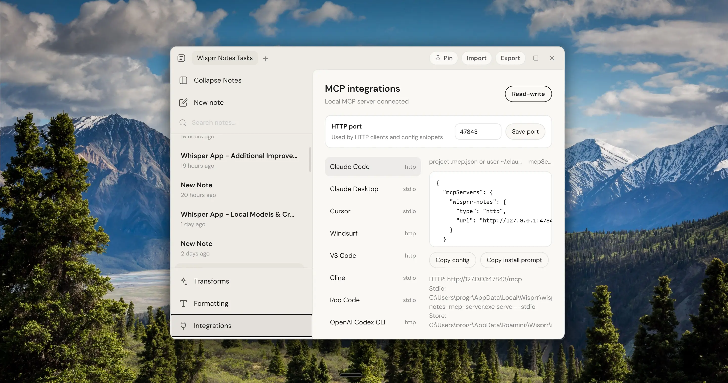 Wisprr MCP Server Integration Interface